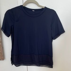 Navy lulu lemon blouse